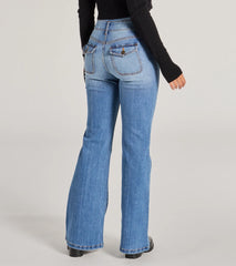 So Extra High-Rise Flared Wide-Leg Denim Jeans
