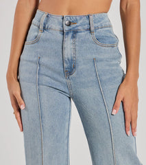 Stylish Refresh High-Rise Wide-Leg Denim Jeans