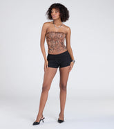 Fun And Flirty Mid Rise Denim Hot Shorts