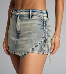Side Tied and Vibin' Denim Skort