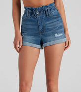 In The Bag High Rise Denim Shorts