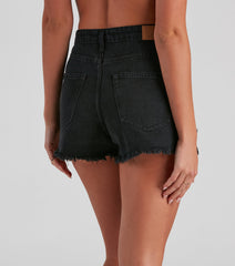 Trendy Distressed Cut-Off Denim Shorts
