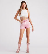 Remy High-Rise Acid-Wash Denim Shorts by Windsor Denim