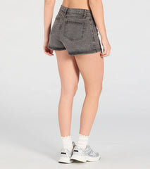 City Slicker High-Rise Faux Wrap Denim Skort