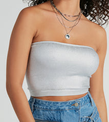 Sultry Gleam Seamless Metallic Bandeau Bra