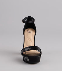 Butterfly Kisses Platform Block Heels