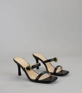 Booked and Buckled Mule Heels