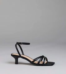 Chic And Ready Strappy Kitten Heels