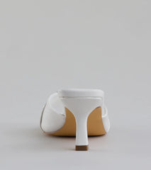 Brunch To Cocktails Buckle Stiletto Mules