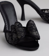 Flirt Alert Lace Bow Stilettos