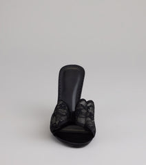 Flirt Alert Lace Bow Stilettos