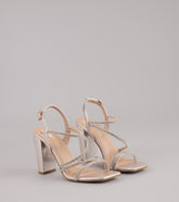 Star of the Night Glitter Rhinestone Block Heels