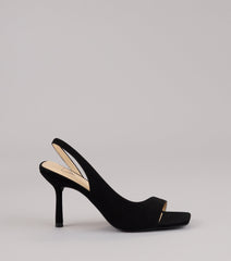 Strut Ready Sling-Back Stiletto Pumps