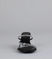 Winged Whispers Butterfly Rhinestone Mules