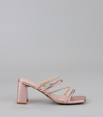 Strut In Style Rhinestone Block Heels