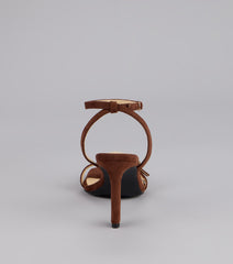 Sleek And Bold Buckle Strap Stiletto Heels