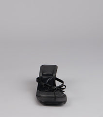 Play Nice Bow Thong Heels