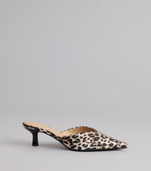 Sassy Steps Leopard Kitten Mules