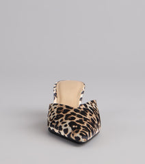 Sassy Steps Leopard Kitten Mules
