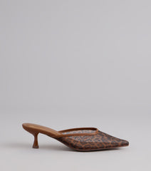On The Prowl Mesh Leopard Kitten Pumps