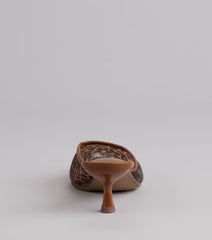 On The Prowl Mesh Leopard Kitten Pumps