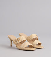 Sun Chaser Stiletto Buckle Mules
