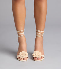 Bloom Step Crochet Flower Stiletto Heels