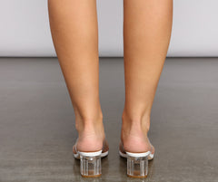 Double Dose Of Glam Clear Mules