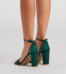 Step Up In Satin Block Heels
