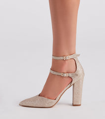 Glitz In Glitter Mesh Pointed Toe Pumps