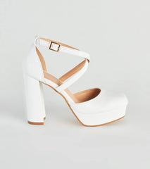 Signature Style Platform Block Heel Pumps
