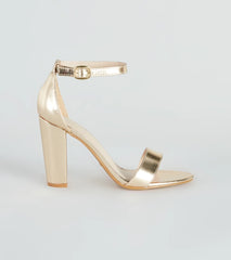 Party Savvy Metallic Block Heels