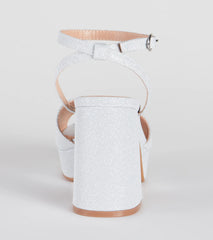 Time To Shine Glitter Platform Heels