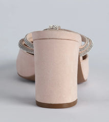 Life Is Glamorous Rhinestone Closed Toe Pumps