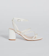 Sparkle With Flair Rhinestone Faux Pearl Heels