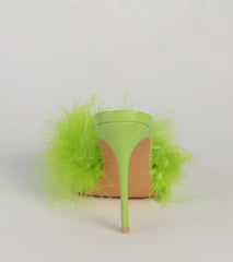 Diva Alert Marabou Feather Trim Pumps