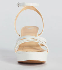 Flirty Sophistication Strappy Platform Block Heels