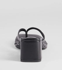 Elevated Chic Thong-Strap Mules