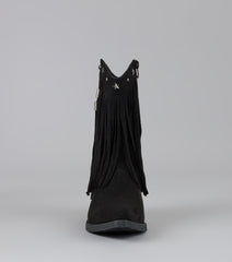 Fringe Flirt Studded Cowboy Boots