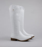 Polished Touch Under The Knee Riding Boots