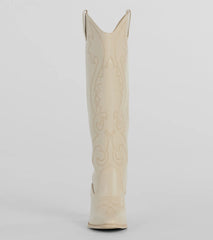 Cutest In The West Faux Leather Cowboy Boots