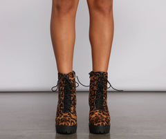 Feeling Trendy Faux Suede Lug Booties