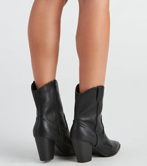Country Cutie PU Western Booties