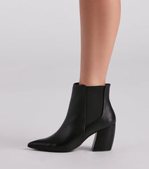 To The Point Faux Leather Booties