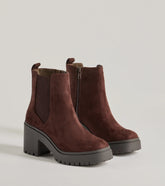 Stylishly Edgy Platform Block Heel Booties