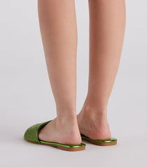 Magic In Metallic Rhinestone Sandals