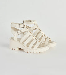 Catch Of The Day Caged Lug Sandals