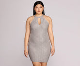 Plus Stunning In Silver Formal Dress