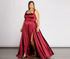 Plus Eve Double Slit Formal Dress