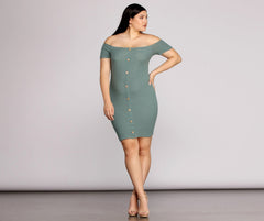 Plus Thrill Of Knit Ribbed Dress